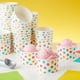 thumbnail image 3 of Vasos de papel para helado con diseño de panda azul, 8 onzas, 50 unidades, lunares, 3 of 9