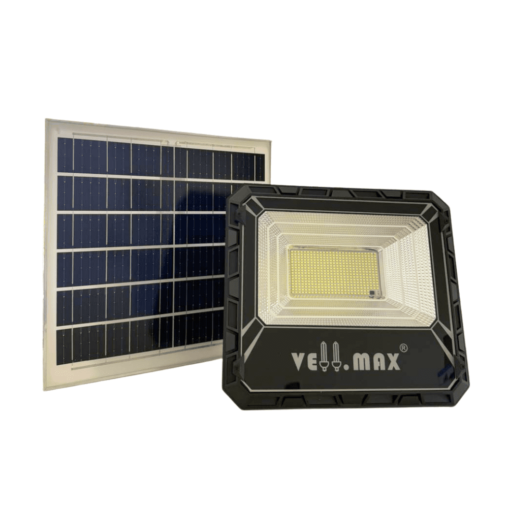 Vellmax - Proyector Led Con Panel Solar 200w 6500k
