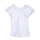 thumbnail image 1 of Polera Niña Manga Corta con Vuelos Lisa Blanco Pillin, 1 of 3