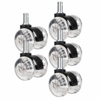 Ioensy - Ruedas Giratorias Para Silla De Oficina De Servicio Pesado 5 Piezas Giratorias 360 Para Muebles Negro A