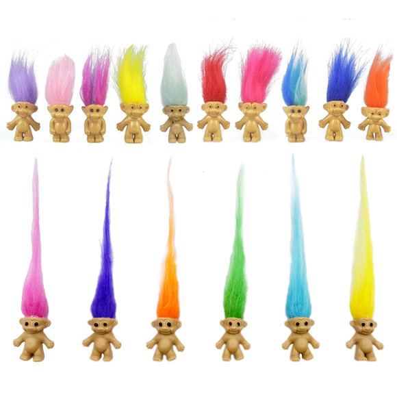 Mini Troll Dolls Yintlilocn PVC Vintage Trolls 16 unidades