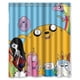 thumbnail image 1 of Cortina de ducha con ganchos para baño, diseño de Hora de Aventuras, tamaño 60 x 72 pulgadas, 1 of 3