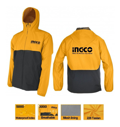 Ingco - Chaqueta Impermeable Talla Xl Hjatl2281.Xl