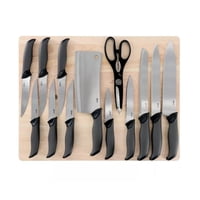 Set Cuchillería Gris Lindbergh 14Pcs Y Tabla De Picar Oster Gris Oscuro Tamaño Único