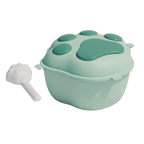 Contenedor De Almacenamiento De Alimentos Para Perros Con Tapa Dispensador De Alimentos Granos Caja De Arroz Verde
