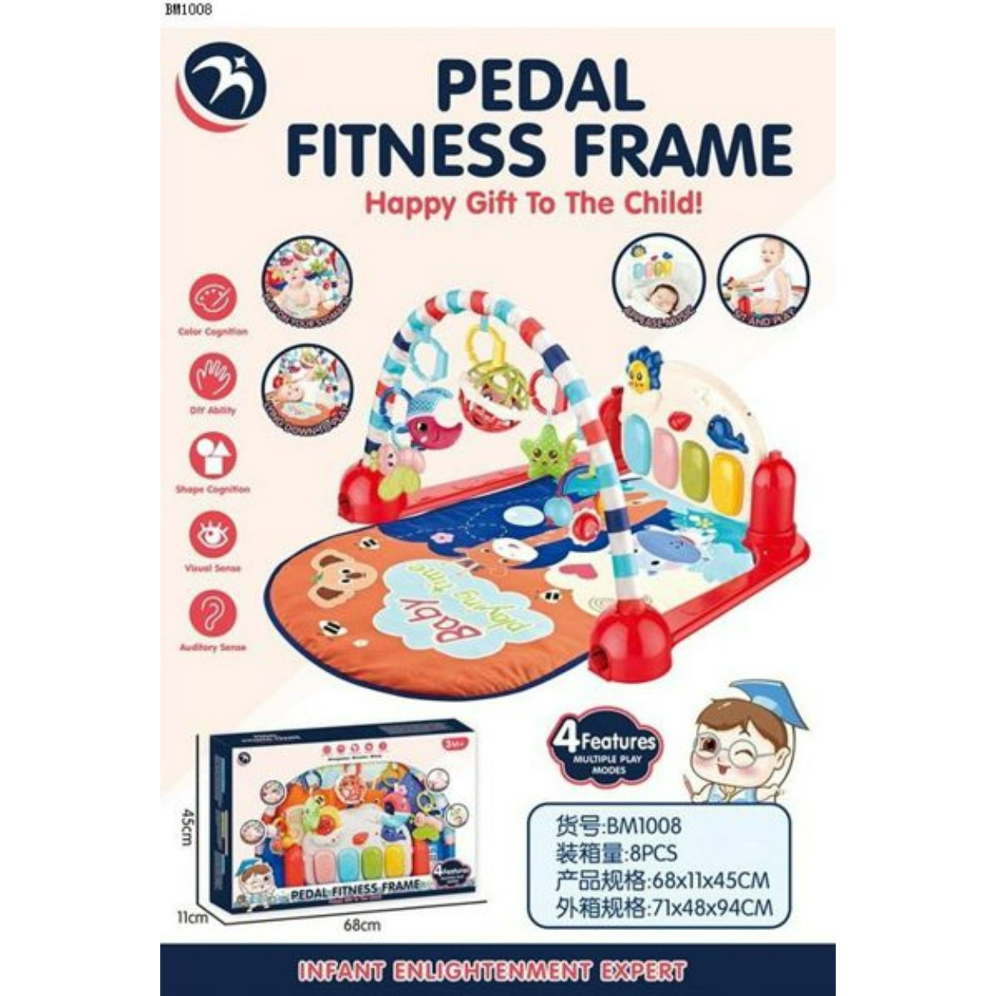 Genérico - Alfombra Musical Con Piano Set Estimulación Para Bebe Azul