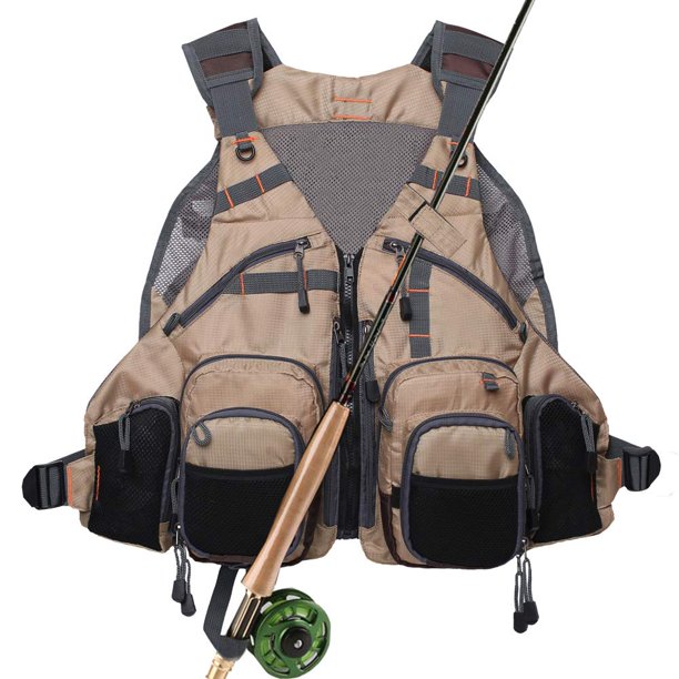 Chaleco de pesca Kylebooker, paquete de chaleco de pesca con mosca para hombre y mujer