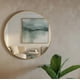 thumbnail image 1 of Espejo Circular 60 Cm , Marco Metal Cepillado, Dorado, 1 of 4