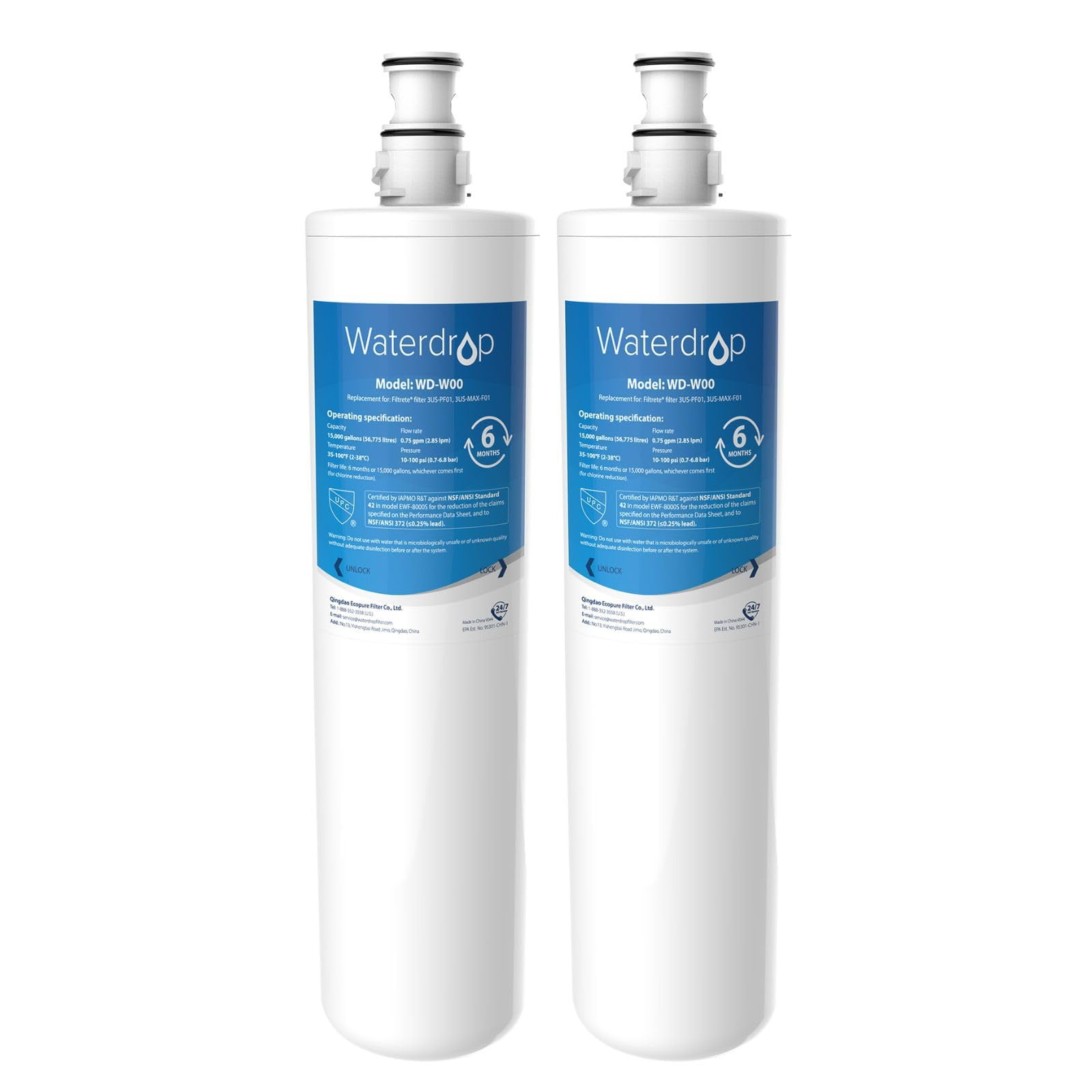 Filtro De Agua Waterdrop Wd-w00 De Repuesto, Paquete De 2