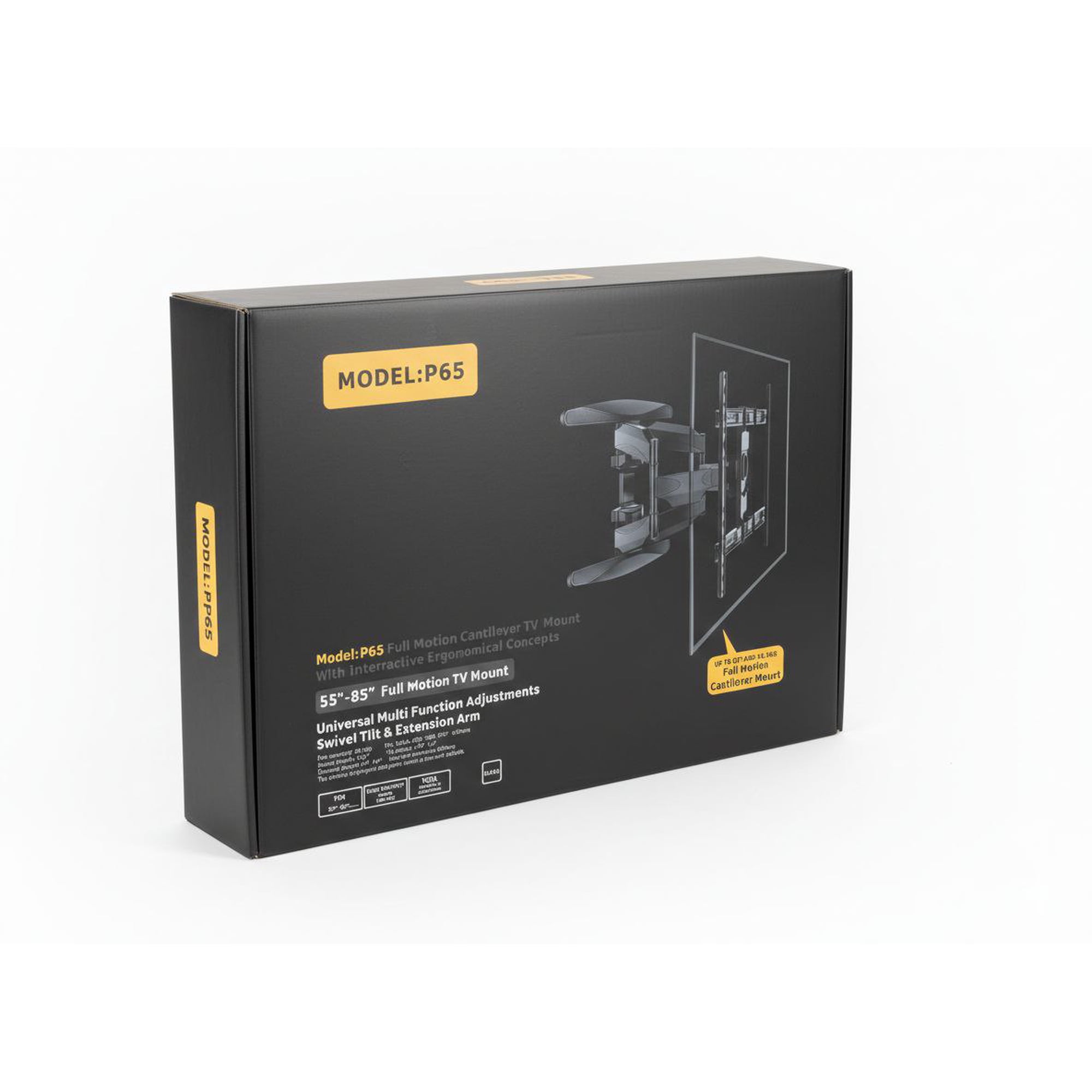 Tecnofonia - Brazo Articulado Base Tv Universal Soporte 55-85 Negro