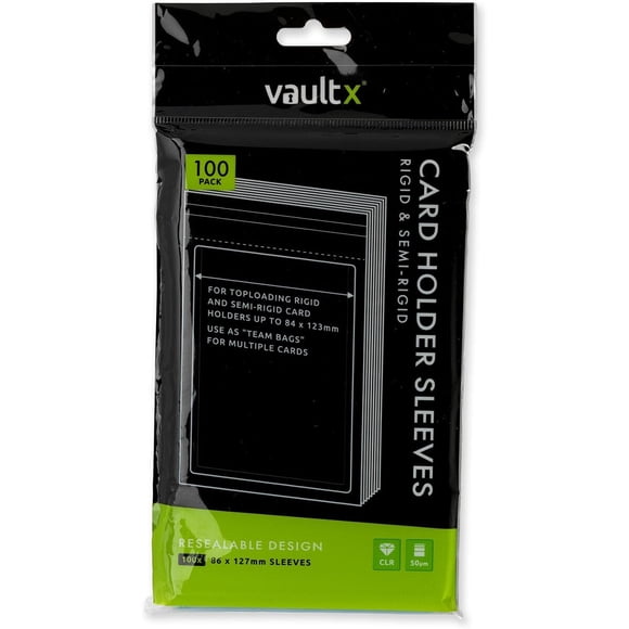 Vault X Card Holder Sleeves 100 Pack Team Bags Toploaders