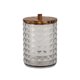 thumbnail image 1 of Unique Bargains 1 Pc Bote de Baño con Tapa de Carbono a Prueba de Polvo Porta Qtip Patrón de Diamante Claro Gris, 1 of 5
