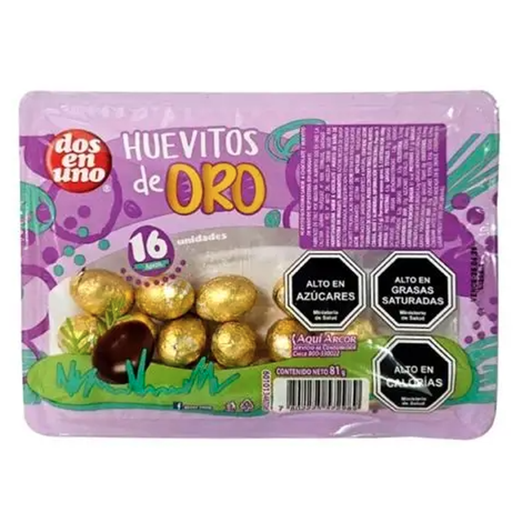 Huevitos De Chocolate Oro 82 g Arcor