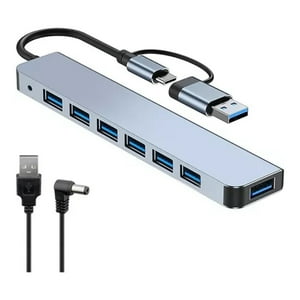 Genérico - Hub Usb 7 Puertos 3.0 Tipo C Alta Velocidad 5Gbps Energizado