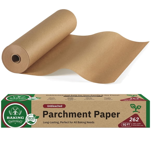 Rollo de papel pergamino AOZITA sin blanquear 45 gsm 38 cm × 64 m