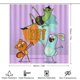 thumbnail image 2 of Kiff-theme 4-Piece Shower Curtain Set with Rugs, Waterproof Bathroom Decor Set Includes Bath Mat, U-Shaped Rug, Toilet Lid Cover and Curtain with Hooks, 2 of 6