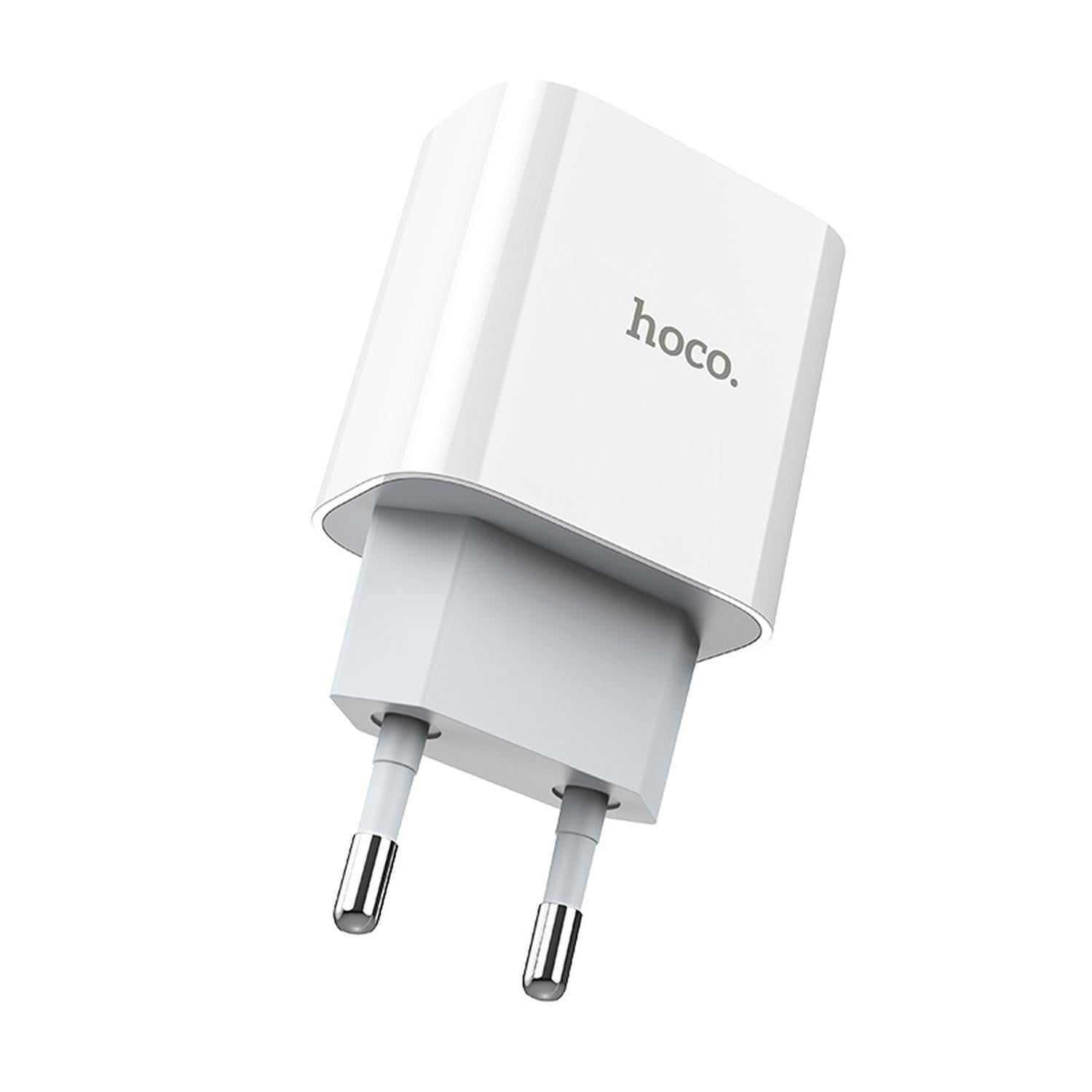 Cargador Certificado Pd20w Hoco Dc67 Blanco
