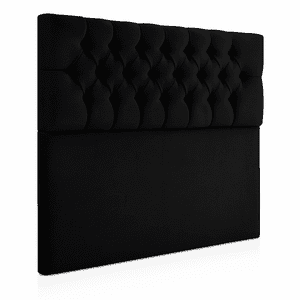 Ethan Desing - Respaldo De Cama 2 Plazas Negro Capitone