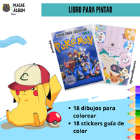 Macae - Libro Para Pintar Pokemón Vol 2 Con Stickers