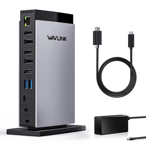 Estación De Acoplamiento Wavlink Usb C Displaylink 3 Hdmi 4K60 Hz