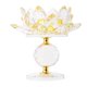 thumbnail image 2 of Candelabro De Flor De Loto De Cristal Tealight Home Feng Shui Decor Yellow, 2 of 3