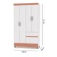 thumbnail image 4 of Clóset Ideal 4 Puertas 2 Cajones Blanco Rosa, 4 of 4