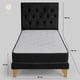 thumbnail image 5 of Cama 1 Plaza Completa Box Europea Felpa Negra, 5 of 6