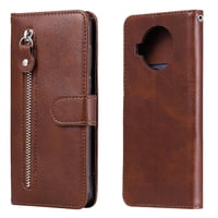 Gangxun - Funda Con Cremallera Para Xiaomi 10T Lite, Carcasa Cartera De Cuero Pu Con Soporte Y Tarjetero