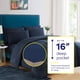 thumbnail image 2 of Set de edredón Sweet Home Collection Navy Twin XL, 7 piezas, 2 of 6