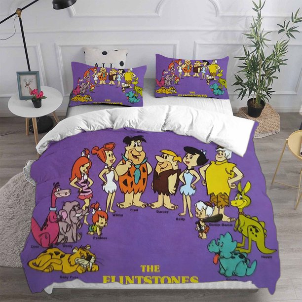 The Flintstones Bedding Sets Comforter Quilt Bed Cover Duvet Cover Pillow Case 2-3 Pieces Sets Kids Adult Size