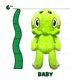 thumbnail image 2 of Peluche bebé C is for Cthulhu de 15 cm, verde, 2 of 5