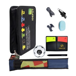 Ioensy - Bolsa De Accesorios Para Árbitro De Fútbol, Bandera De Mano, Bolsa De Transporte Para Tarjetas Amarillas Y Rojas De Fútbol