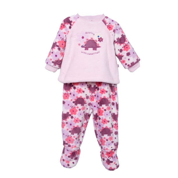 Pijama Bebé Niña Manga Larga Coral Fleece Lila