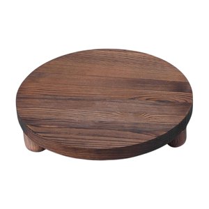 Magideal - Bandeja De Pedestal De Madera Soporte Elevador De Madera Diámetro 25,4 Cm Soporte De Pedestal De Madera Bandeja De Exhibición Redonda Para Jabonera Po Marrón Oscuro