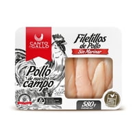 Pollo Filetitos Sin Marinar Envasado 580 G Canto Del Gallo