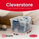 thumbnail image 2 of Contenedor plástico apilable Rubbermaid de 32 qt transparente, 2 of 3
