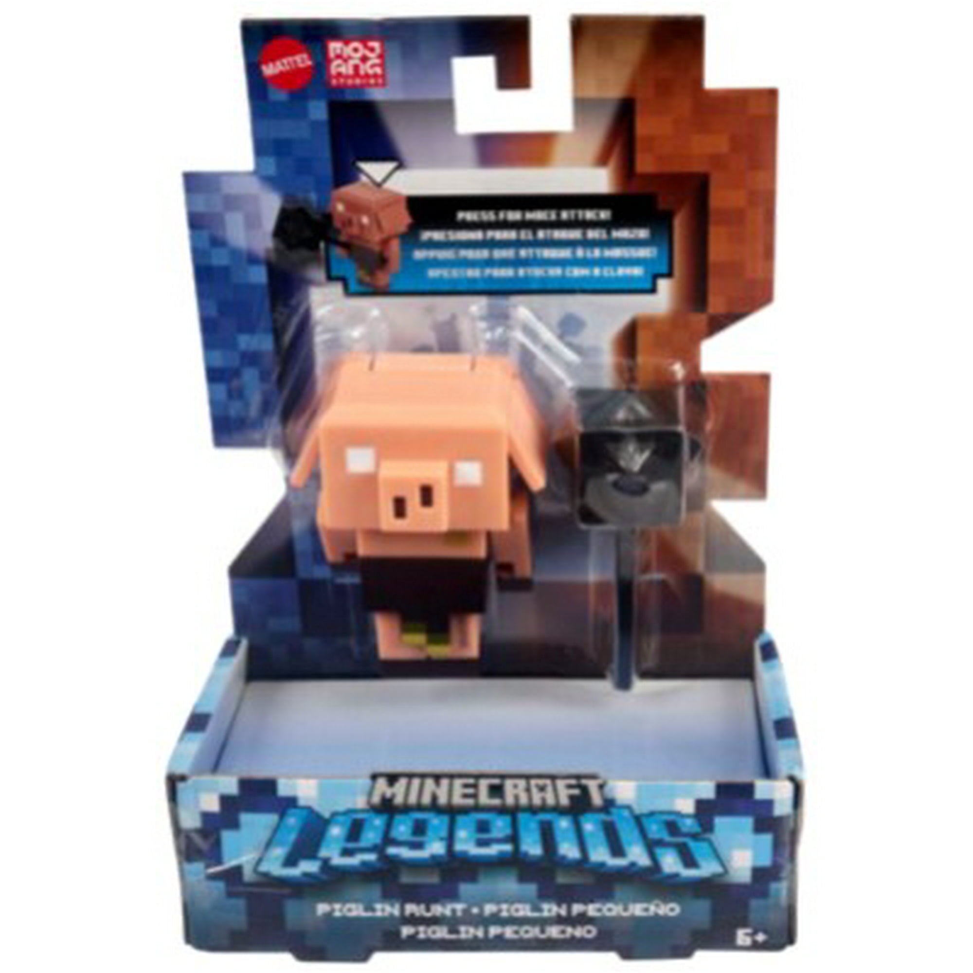 Minecraft - Mattel Legends Figura Fidget 8cm Bébé Piglin Avec Massue