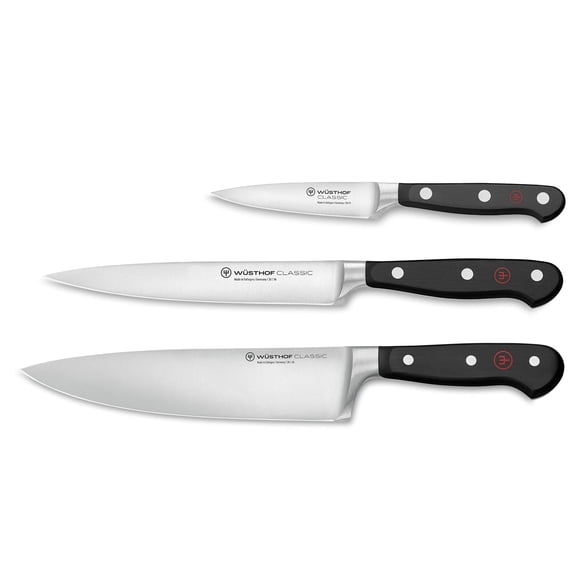 Juego De Cuchillos Classic Chefs Black Synthetic De 3 Piezas