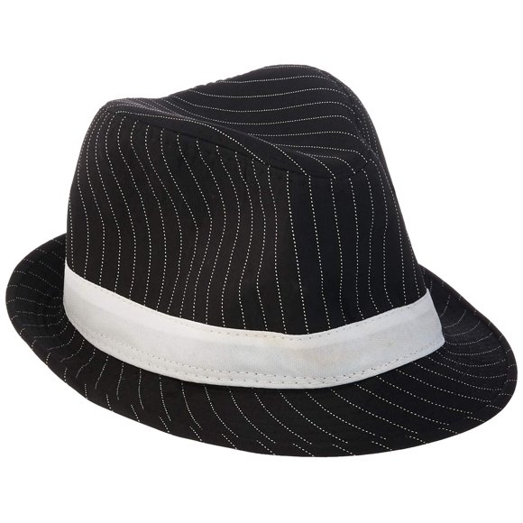 Sombrero Fedora Loftus International 1920s a rayas negras
