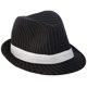 thumbnail image 1 of Sombrero Fedora Loftus International 1920s a rayas negras, 1 of 2
