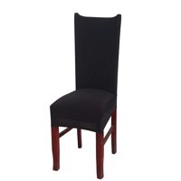 Genérico - Pack De 6 Fundas Para Silla Elasticadas Color Negro