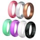 thumbnail image 4 of 7Pack 5.7mm de ancho flexible de silicona anillo de dedo de la boda de goma deporte anillo 6, 4 of 5