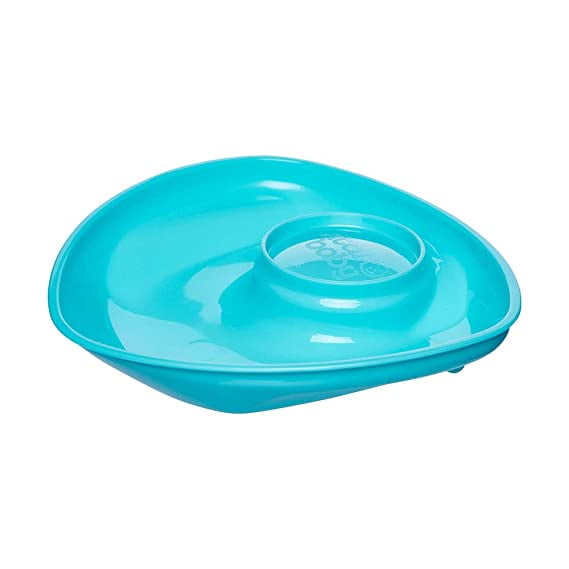 Plato Con Succión Celeste