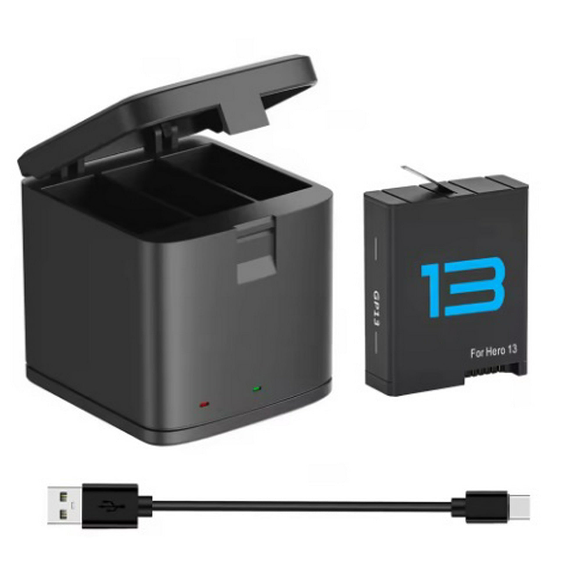 Genérico - Kit Batería + Cargador Triple Gopro 13 Alternativa