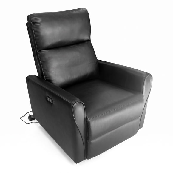 Bergere Eléctrico 1 Cuerpo Paris Ecocuero Negro con Puerto USB