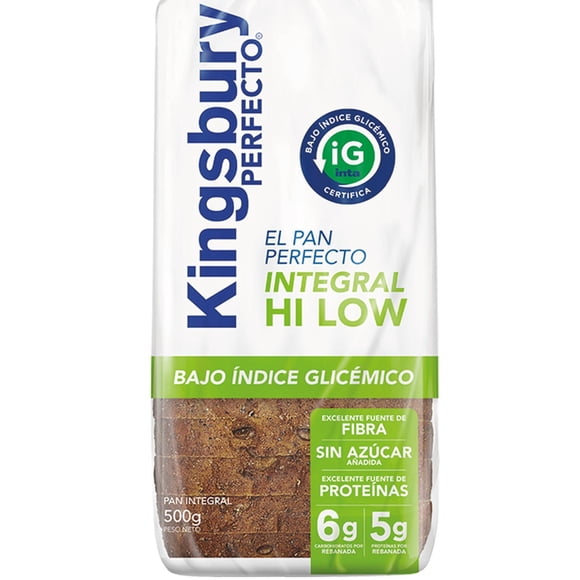 Pan De Molde Integral Hi Low 1 Un, 500 g