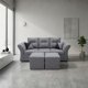 thumbnail image 1 of Living Horizonte 3 cuerpos + 2 pouf Tela Gris, 1 of 3