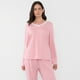 thumbnail image 3 of Pijama Mujer Largo Encaje Palo Rosa Corona, 3 of 5