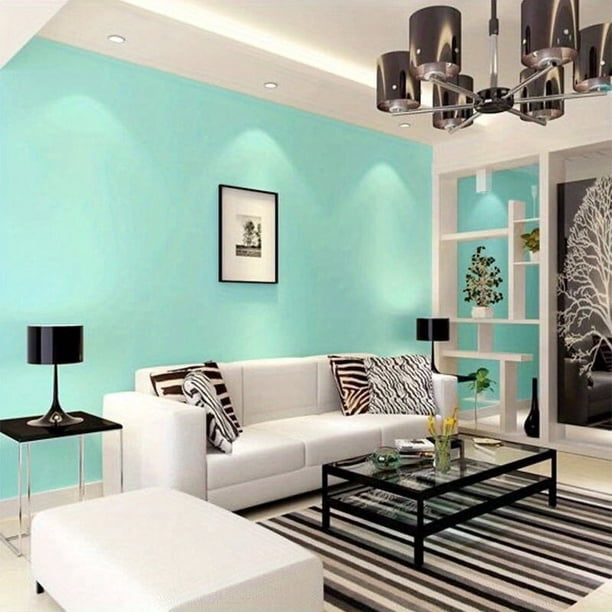 1pc Macaron Color Plain Glossy Waterproof Wallpaper, Bedroom Living Room Background, Non-self-adhesive Wallpaper
