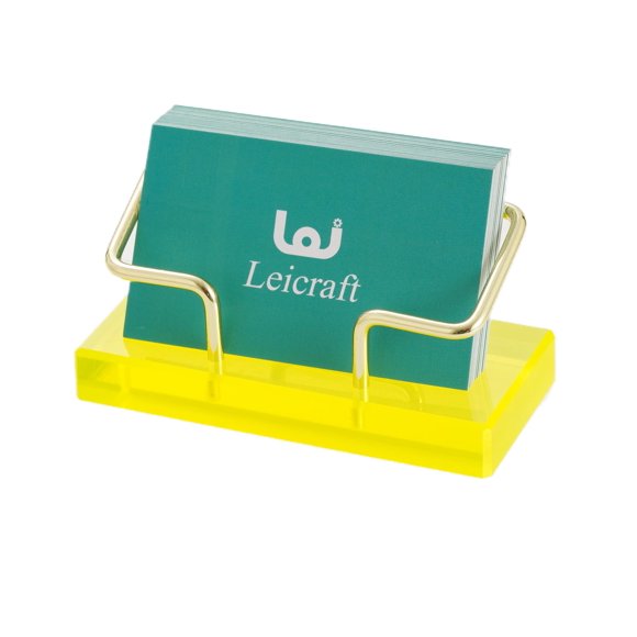 Portatarjetas Leicraft 11x4.6 cm Acrílico Amarillo